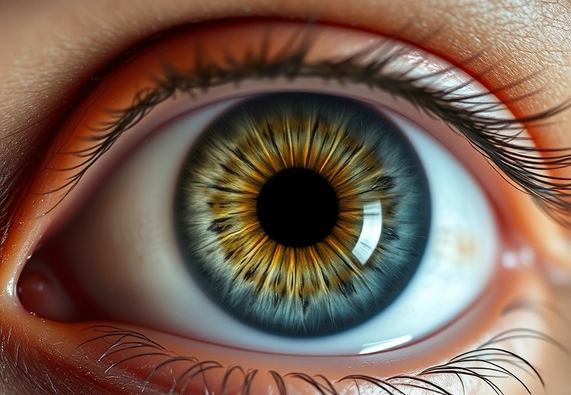 Pupila dilatada por cocaína em close, um dos principais sinais nos olhos de quem cheira pó
